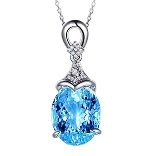Natural-style Topaz Drip Pendant Necklace Earrings Hand Accessories Copper-plated Silver Embossed with Colorful Gems Ring Earrings for Women