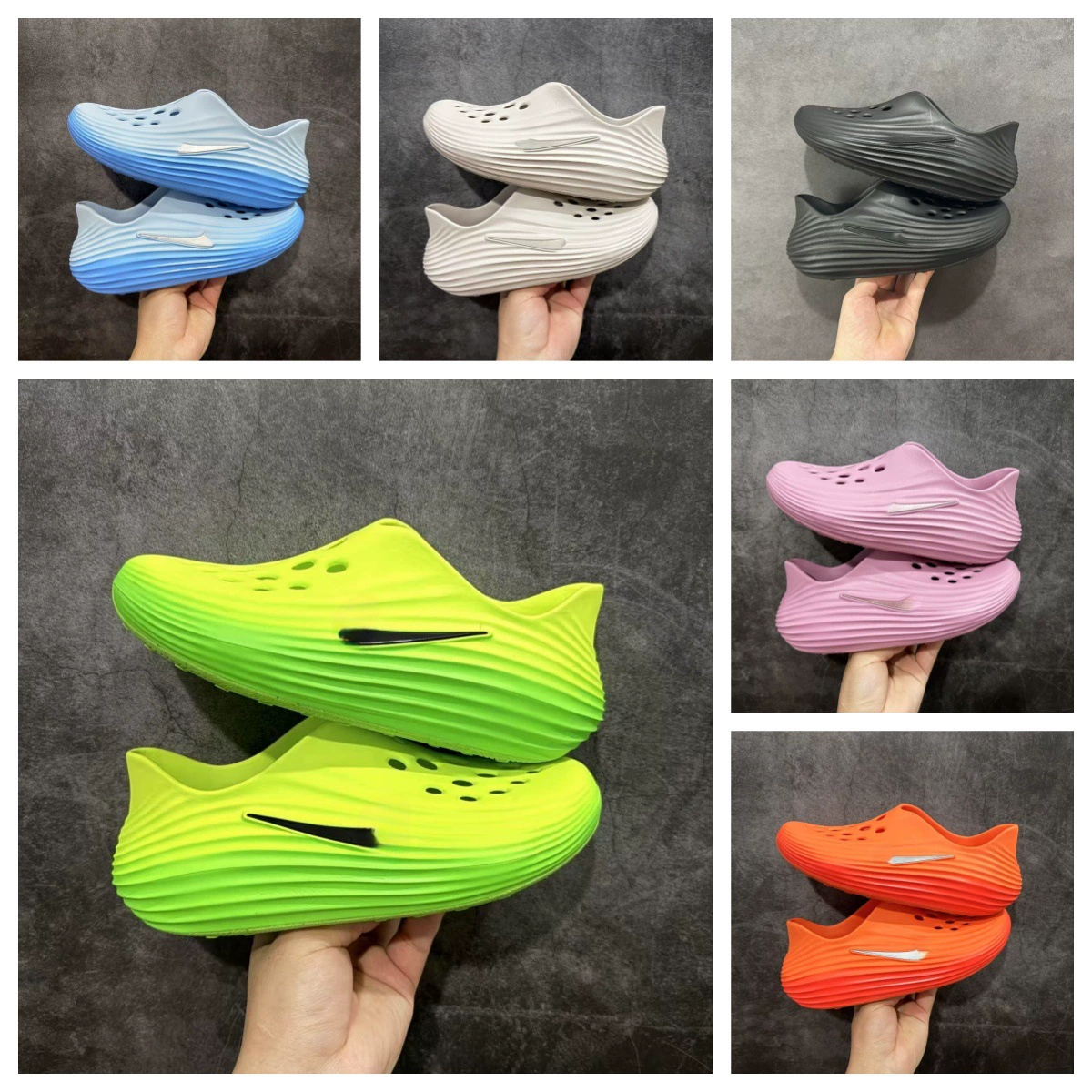Putian Shoes ReactX Rejuven8 Пляжная обувь Дышащие тапочки Сандалии Baotou Легкая обувь под крокодилов
