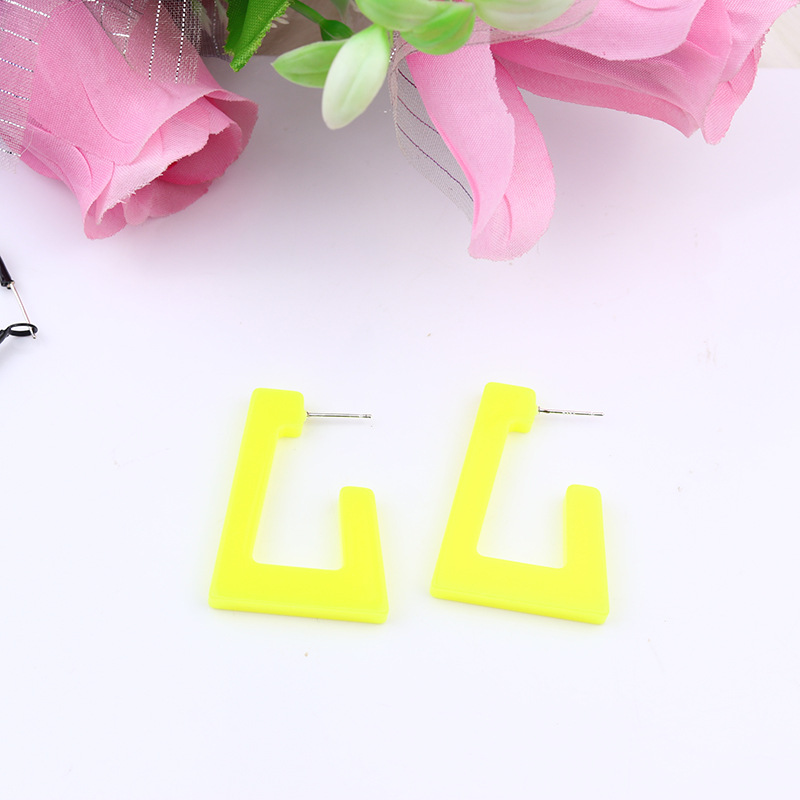 Simple Style Star Heart Shape Arylic Stoving Varnish Women's Earrings 1 Pair display picture 6