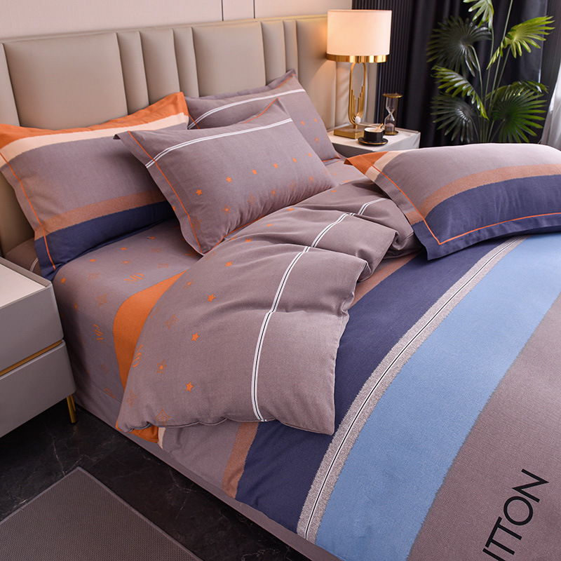 Algodón grueso molido cuatro piezas de sábanas cubiertas de ropa de cama de grado madre y bebé cuatro temporadas de tres piezas de algodón