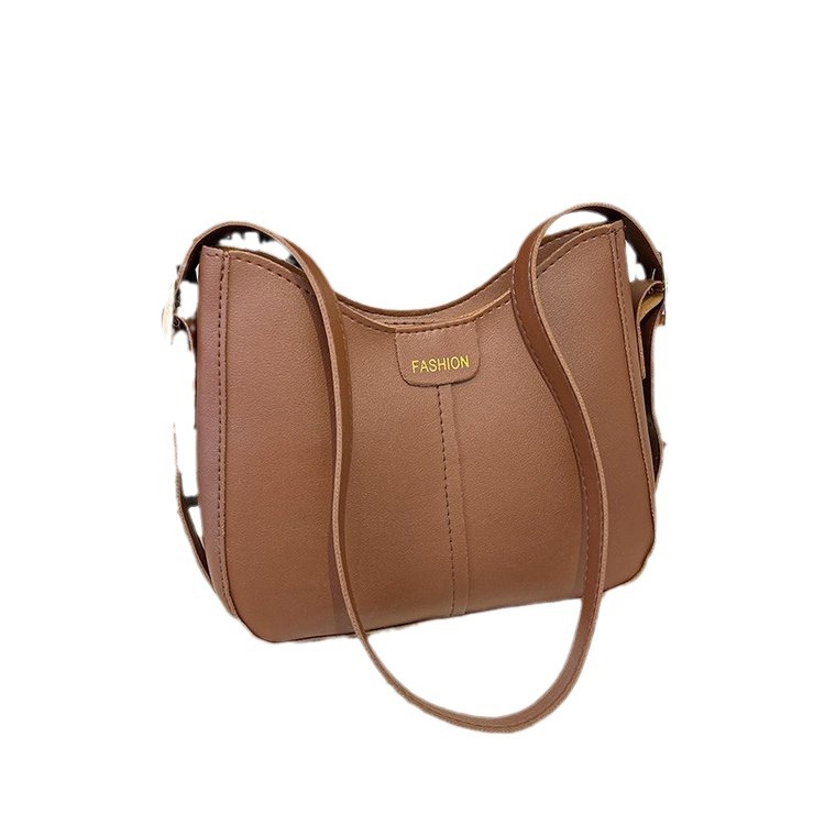 Elegant Women's Shoulder Bag Solid Colour Textured Handbag_voghion.com
