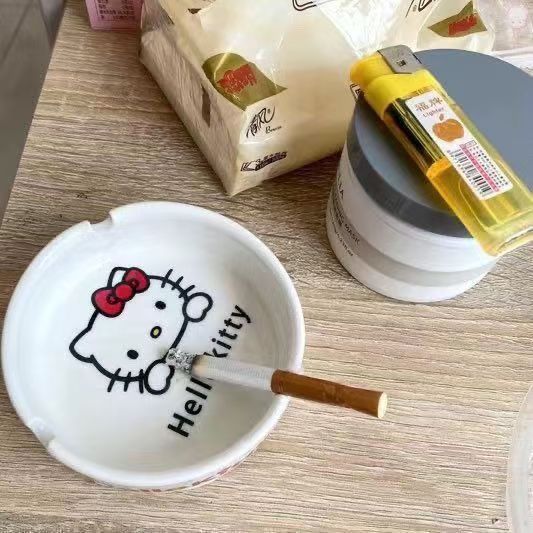 送给男朋友礼物Hello Kitty烟灰缸新款可爱潮流高颜值陶瓷其他家|undefined