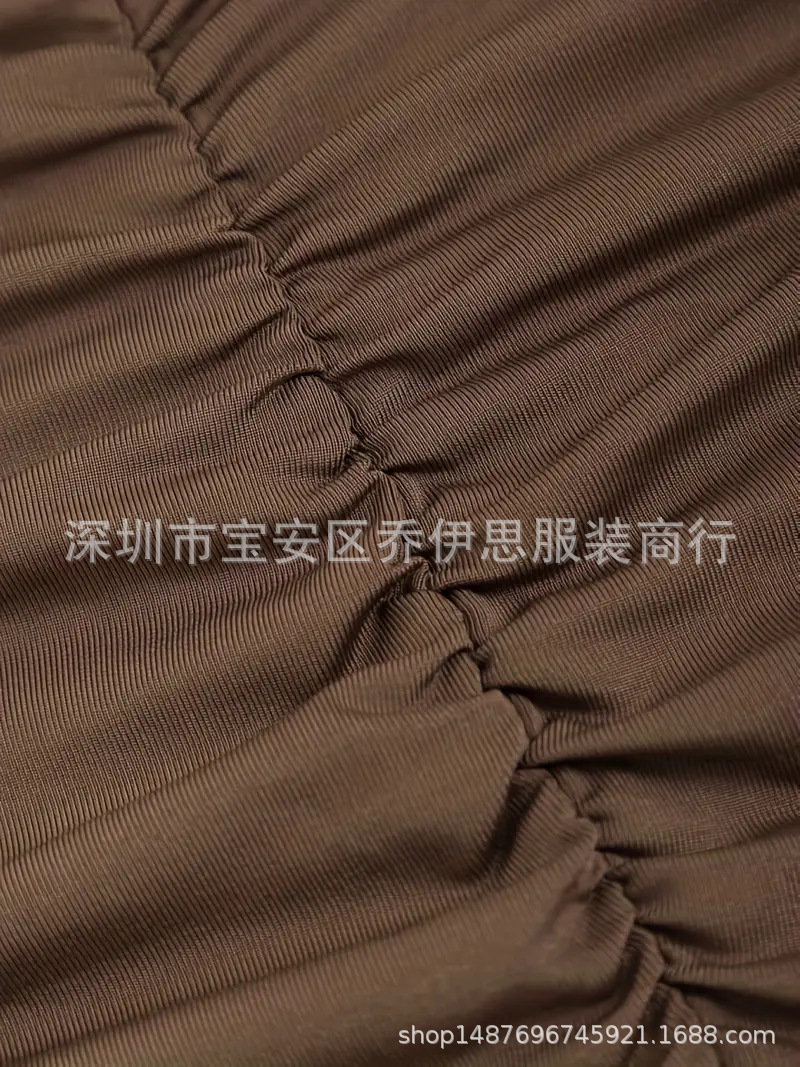 309g Weight Maxi Long Dress Dress Length Type Hip Skirt Dresses Type Polyester Fabric Type Mid Waist Waist Line Stretchy Elasticity Holiday, Daily, Date Occasion Skinny Fit Type Solid Color Pattern Summer Season Women's Gender Pleated Design Streetwear Style Summer Streetwear Solid Color Polyester Maxi Long Dress Skirts 9