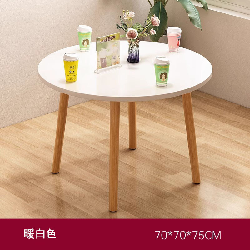 [메인 사진★원탁] 웜화이트 70*70*75cm