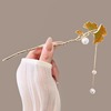 Chinese hairpin with tassels, Hanfu, advanced hairgrip, Chinese style, orchid, high-quality style