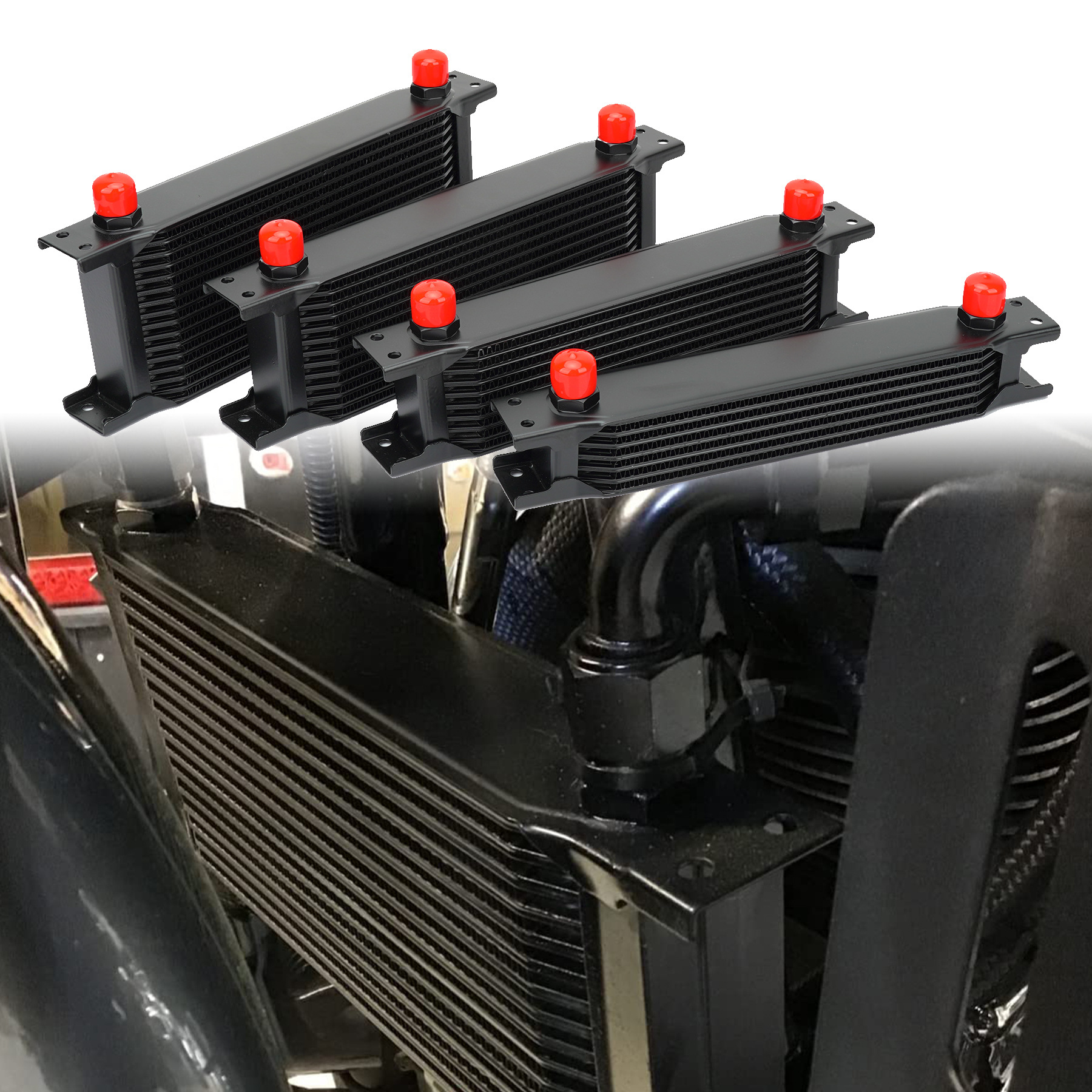 An10 Universal British Oil Cooling Radiator Engine Oil Cooler 7/10/13/16/19/25/30 Rows