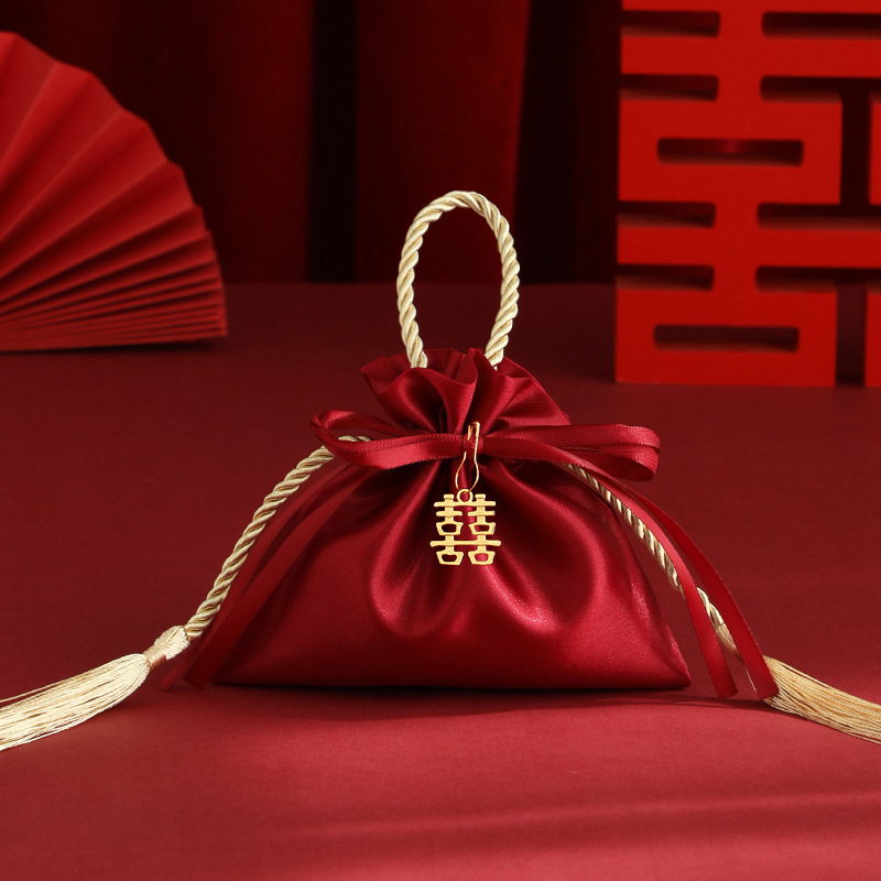 結婚式のお土産結婚喜糖箱高級感手提げ喜糖袋卸売り婚約満月キャンディー包装袋|undefined