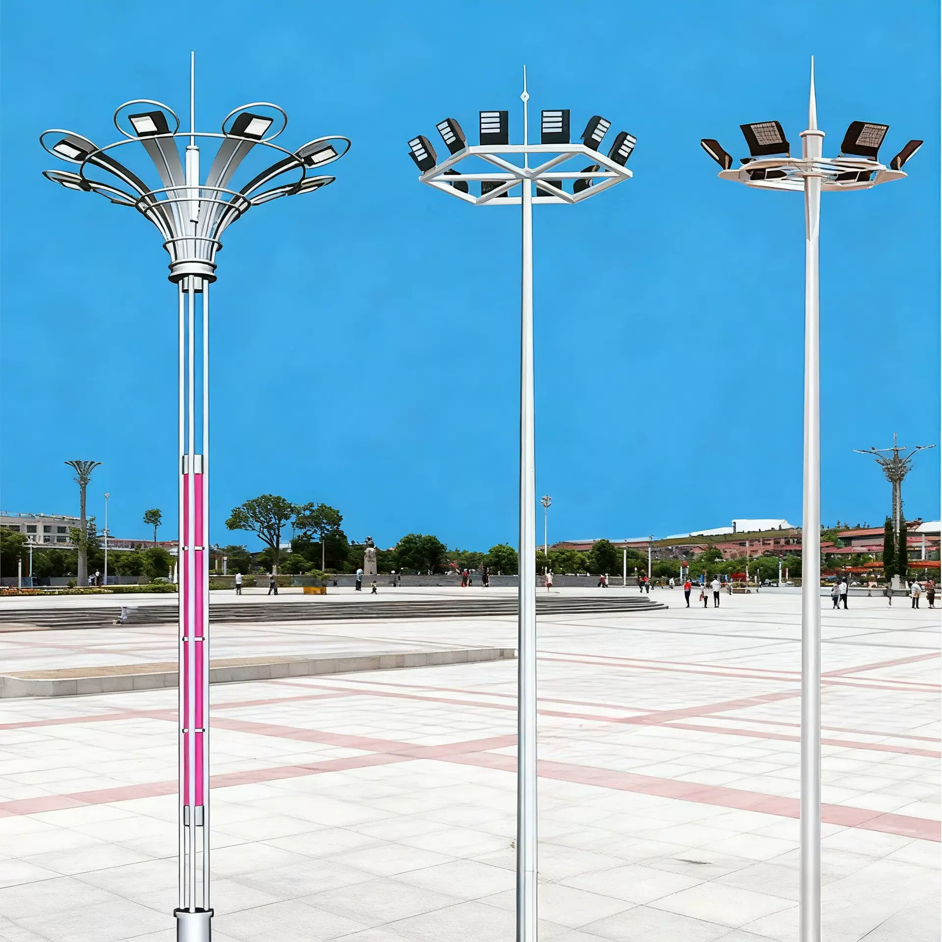 户外led高杆灯球场照明灯双头防眩广场足球蓝球场户外太阳能球场