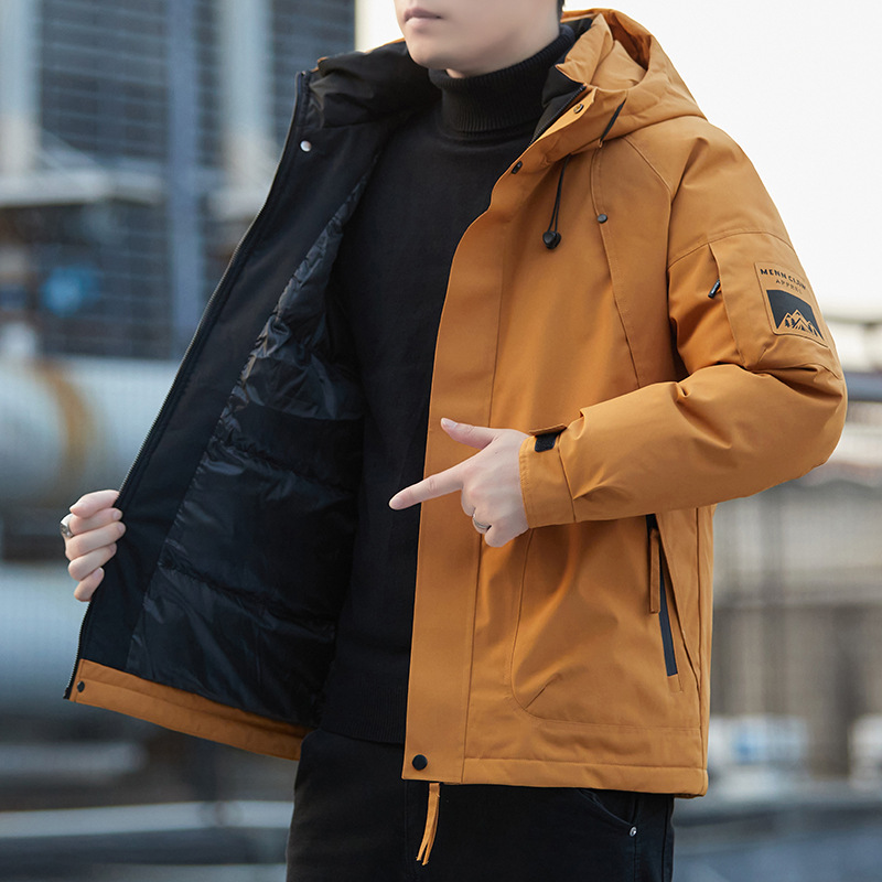 Invierno nuevo hombre calentamiento grueso con capuchón de asalto ropa de algodón frío ropa de trabajo casual abrigo de algodón chaqueta de hombre image 9
