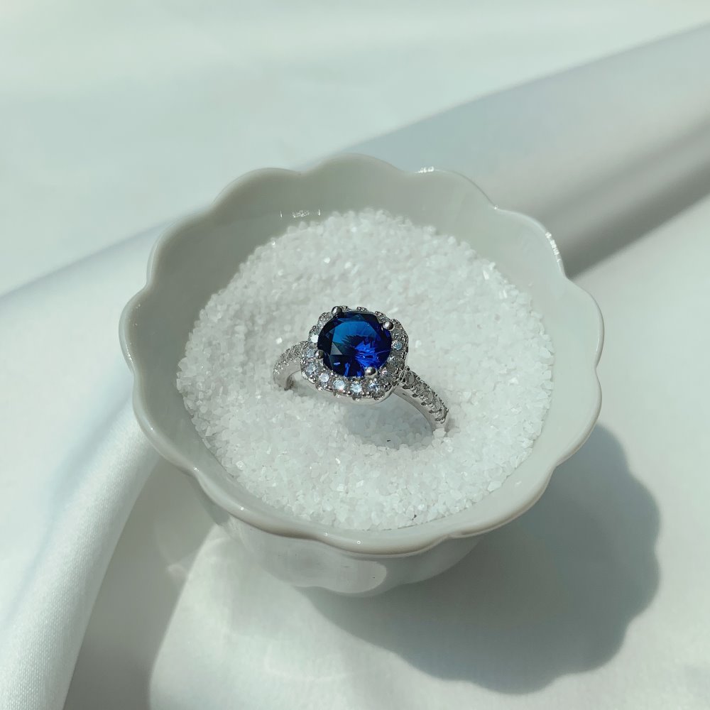 925 Sterling Silver Material Waves, Heart Shape, Rhombus Pattern 925 Sterling Silver Zircon Waves Heart Shape Rhombus Rings