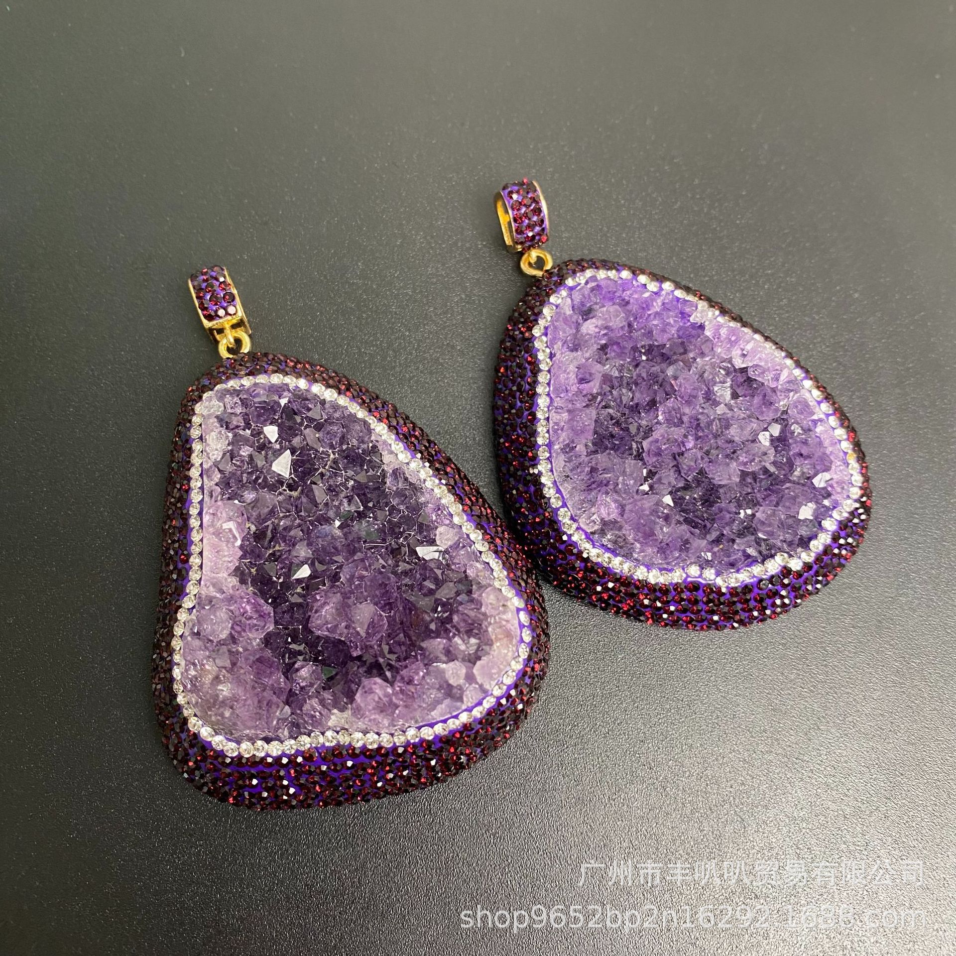 Uruguay crystal amethyst hole irregular shape
