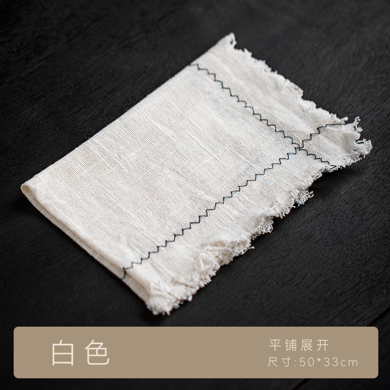 亚麻餐垫布小众复古简约流苏隔热高级感西餐垫美食摆拍桌布餐巾布|undefined