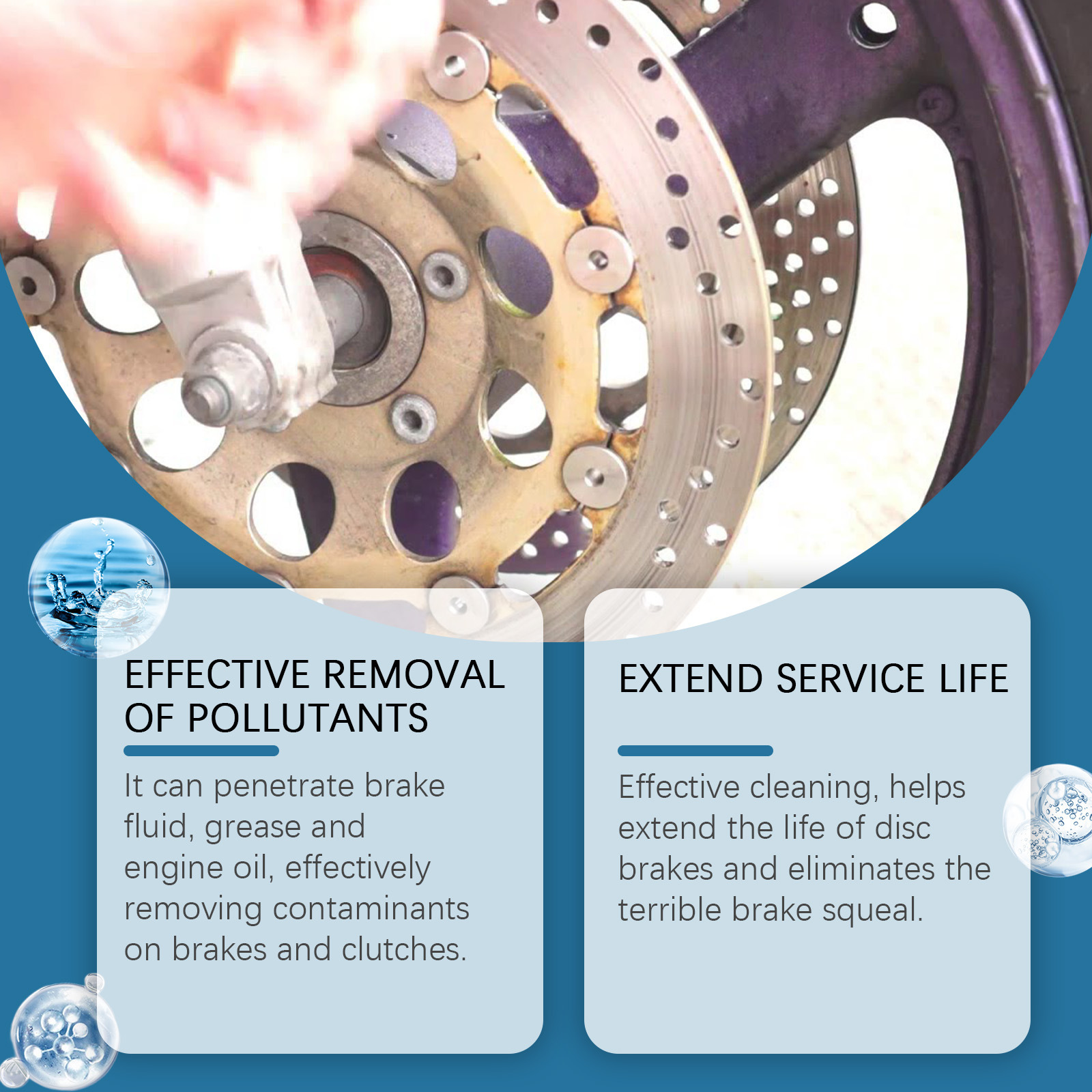 Rayhong Car Brake Cleaner Car Brake Disc Wheel Cleaning Rust Removal Polishing Maintenance Cleaner