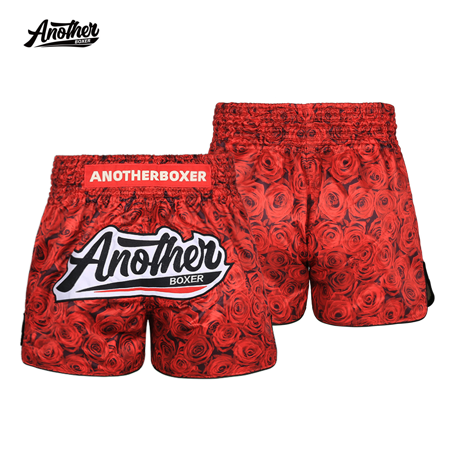 ANOTHERBOXER new red rose UFC pants, suitable for both men and women, designed for Sanda and combat training