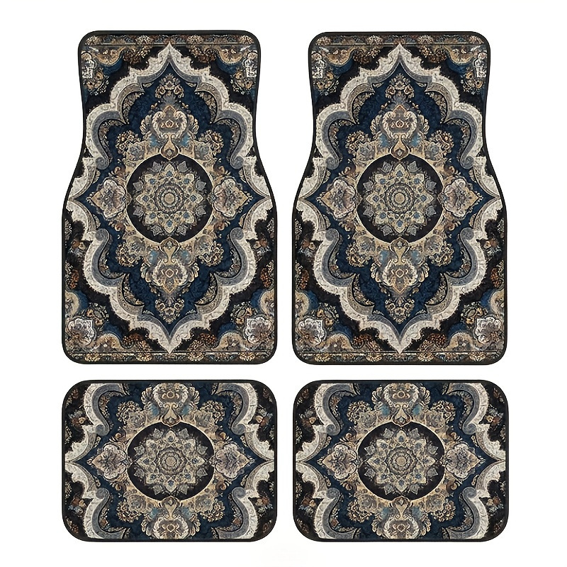 Cross-Border Temu New Hot-Selling American-Style Car Floor Mats, Dirt-Resistant, Wear-Resistant, Easy to Care For, Four-Piece Set, Label Included, Dropshipping Wholesale