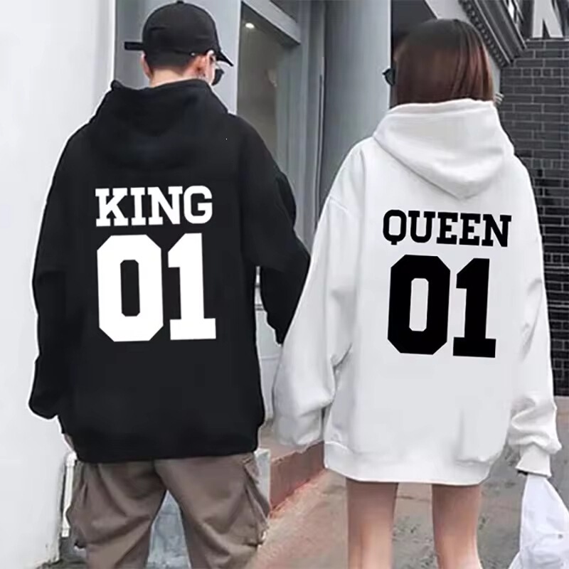 Couple fashion 01 Queen 01 matching sweatshirts couple streetwear personalized sweatshirt Valentine's Day gift Couple fashion 01 Queen 01 matching sweatshirts couple streetwear personalized sweatshirt Valentine's Day gift
