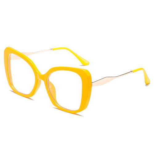  cross-border new anti-blue light flat mirror for women ins internet celebrity same style plain decorative cat eye glasses BL6801