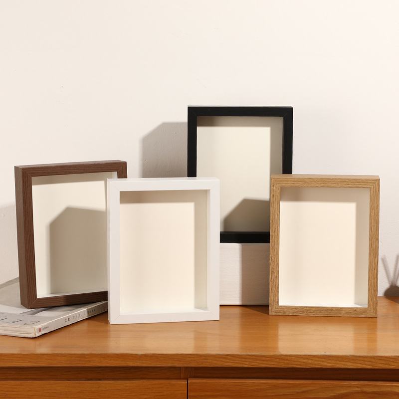 Three-Dimensional Hollow Photo Frame Table Wholesale Handmade DIY Immortal Flower Butterfly Specimen Picture Frame Empty Frame Removable Inner Frame