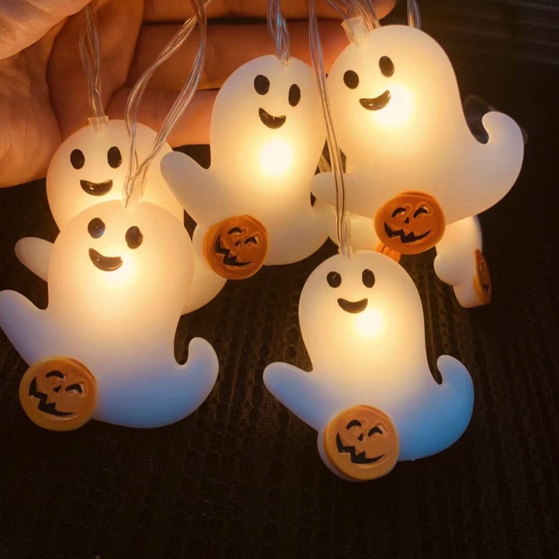 Halloween Cute Ghost Pvc Party String Lights display picture 1