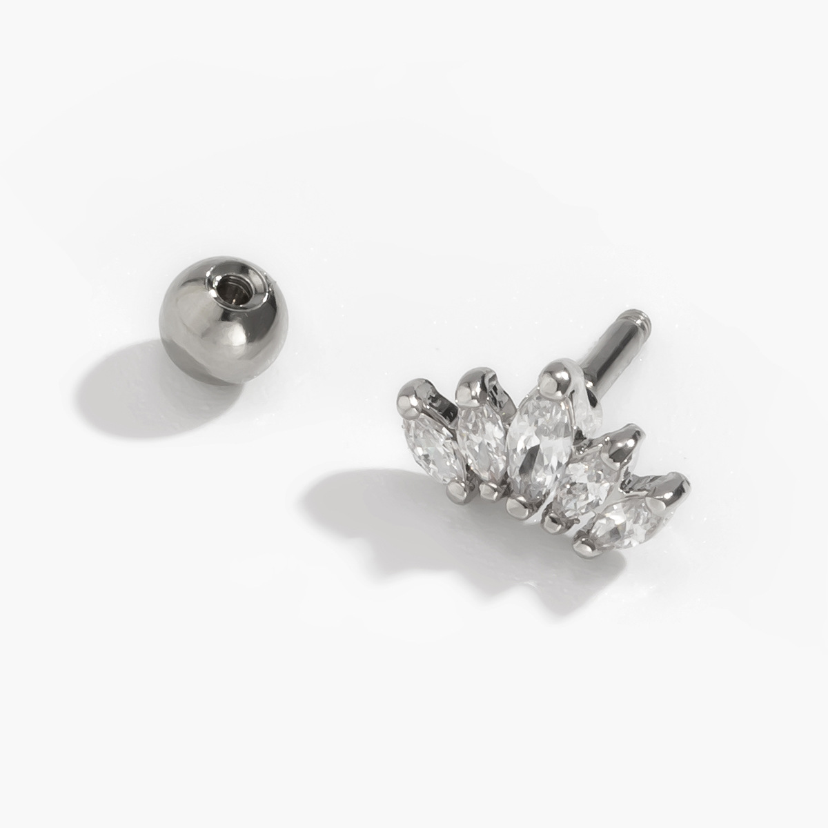 Punk Style Crown Alloy Rhinestone Ear Nail display picture 3