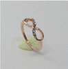 Fashionable crystal, metal zirconium, wedding ring, universal accessory, Korean style, simple and elegant design