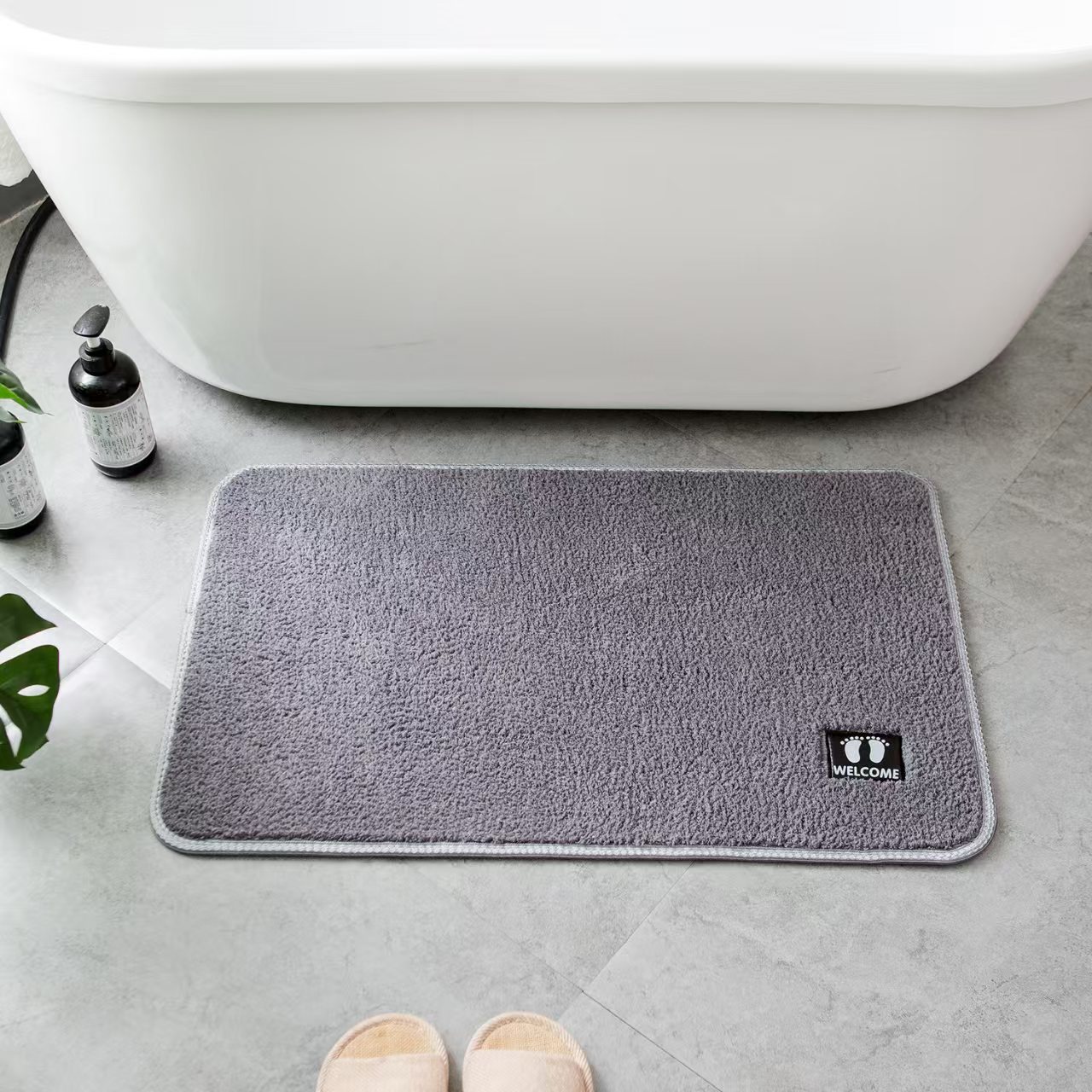 Alfombra antideslizante absorbente de agua para baño, alfombra de entrada, alfombra antideslizante para baño y cocina, impermeable para uso comercial.