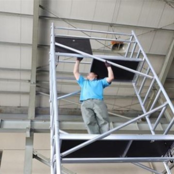 cs铝合金移动脚手架厂直销单宽爬梯脚手架3米银色/黑色，