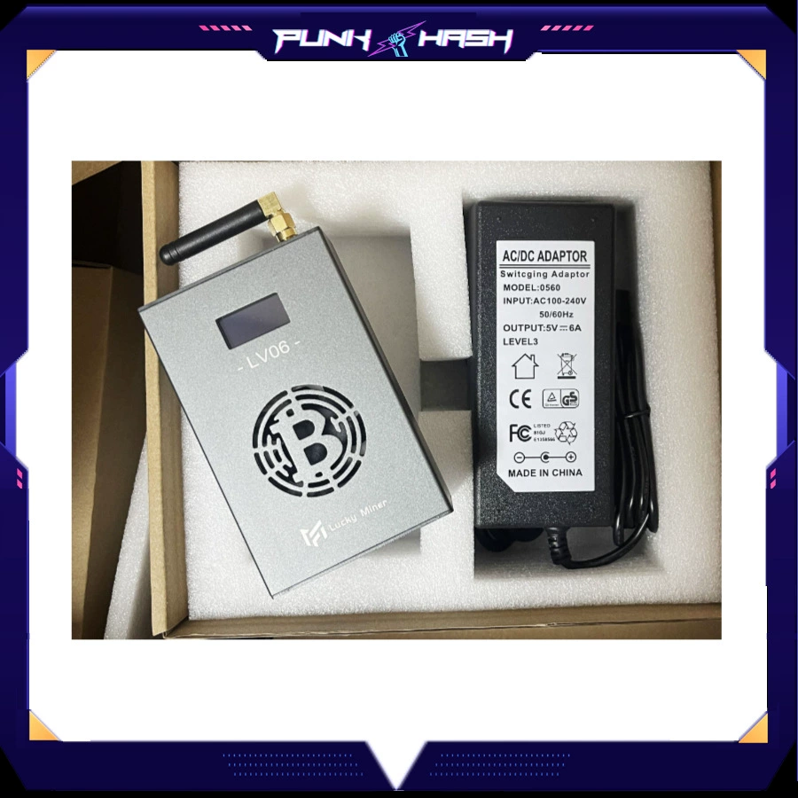 Lucky Miner LV06 Home Quiet Miner 500G Hash Rate 15W Power Consumption Big Pudding Lottery Machine