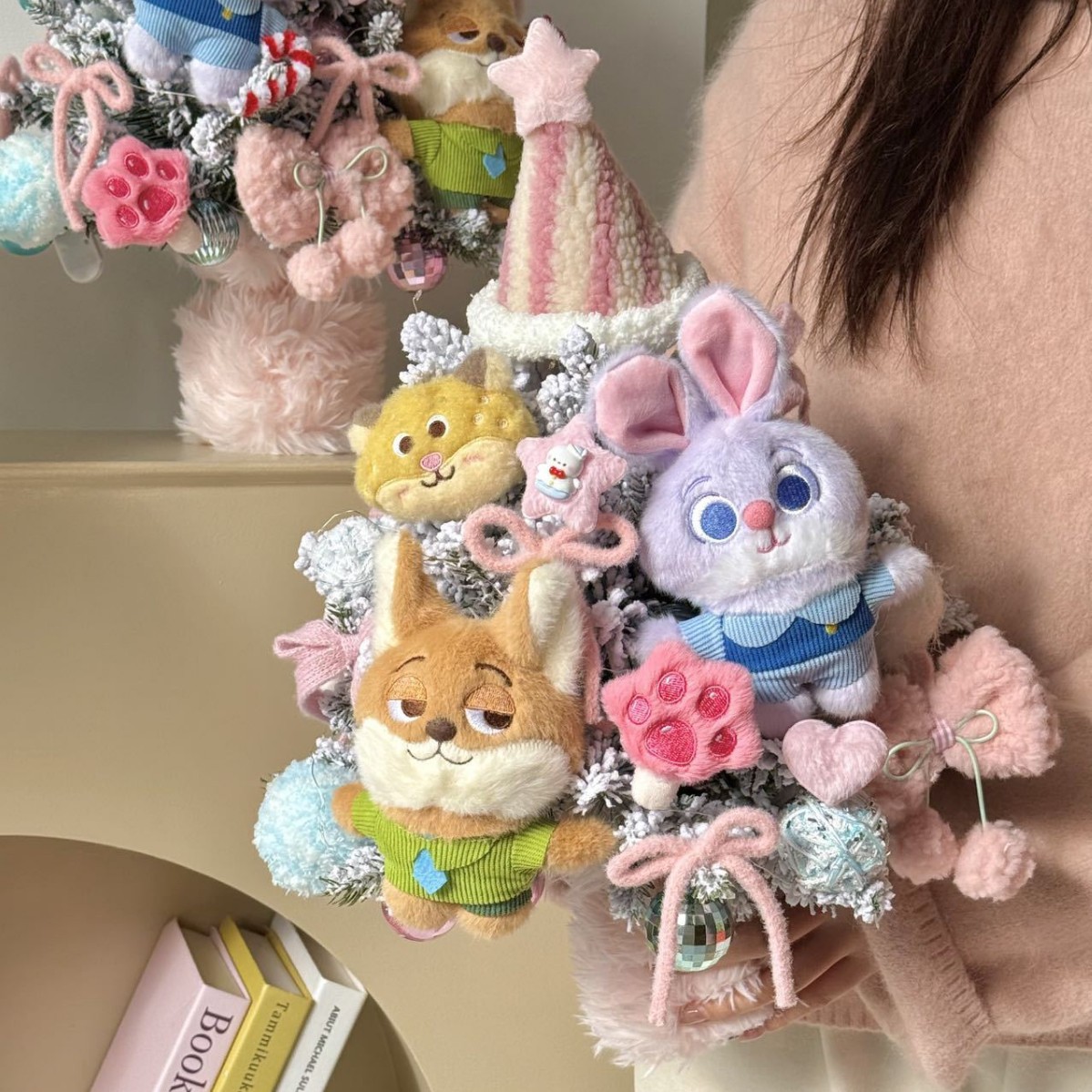 재료 키트 중형 동물의 숲 오르골 크리스마스 트리 사이즈 약 50×35cm