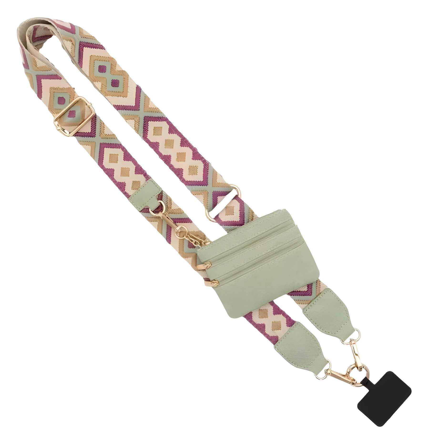 Phone Strap with Zippered Pouch mobile phone lanyard