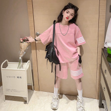 桔子虎女童夏装套装2025新款儿童夏款衣服时髦洋气网红中大童休闲