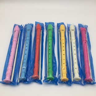 Six-Hole and Eight-Hole Plastic Flute Children's Practice Recorder Learning Teaching Supplies Early Education Music Equipment Binary Plastic Recorder
