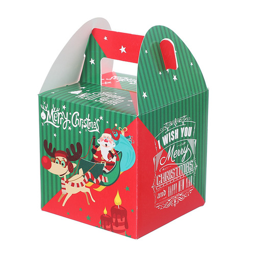 New Christmas Gift Box, Peace Night Apple Packaging Box, Santa Claus Cartoon Decor Candy Handheld Box