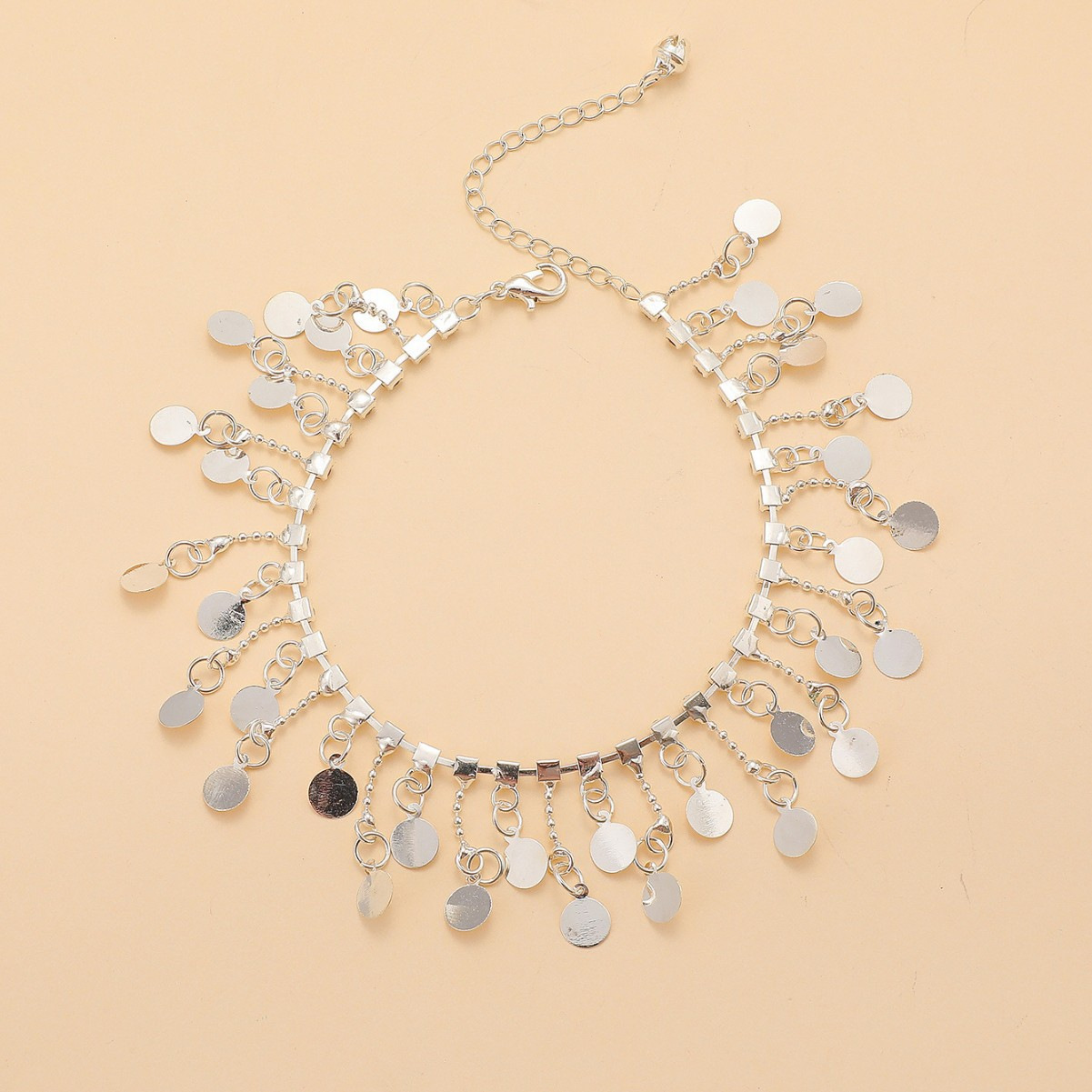 111-[silver anklet]