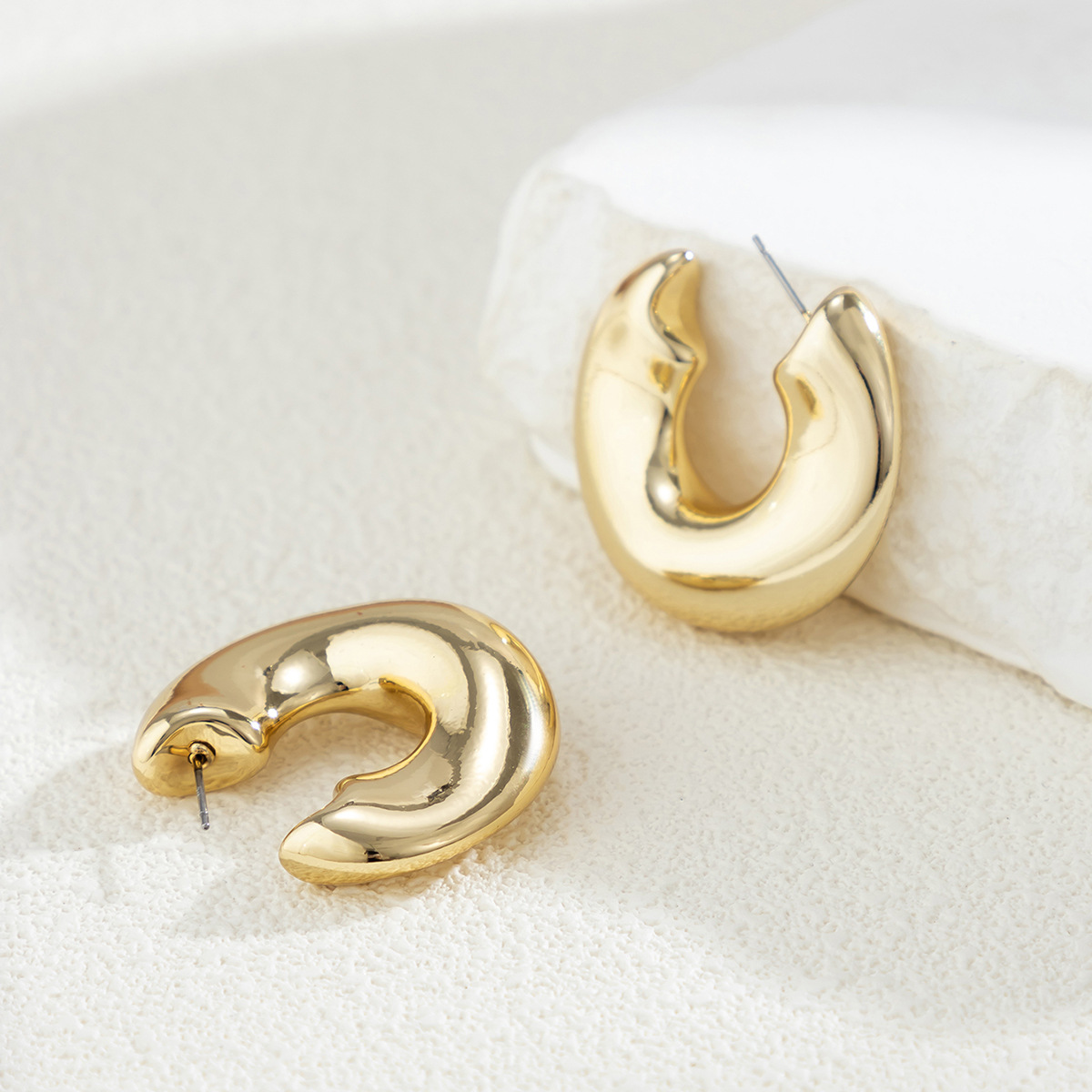 10g Weight Alloy Ear Needle Material Drop Earrings Classification 1 Pair Quantity Casual Occasion CCB Material Geometric Pattern Women's Gender Plating Design Simple Style Style 1 Pair Simple Style Geometric Plating CCB Drop Earrings 8