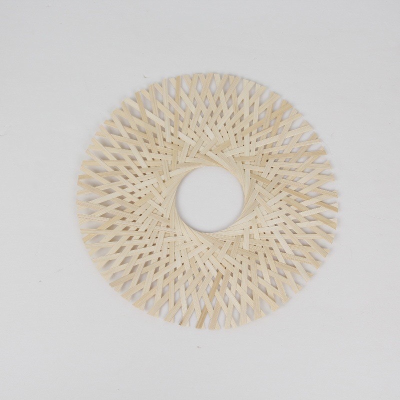 Amazon Homestay Decoración de pared Adornos Fábrica de tejido de paja Pared simple Pared redonda Hierba de ratán Sala de estar Colgante de decoración de pared