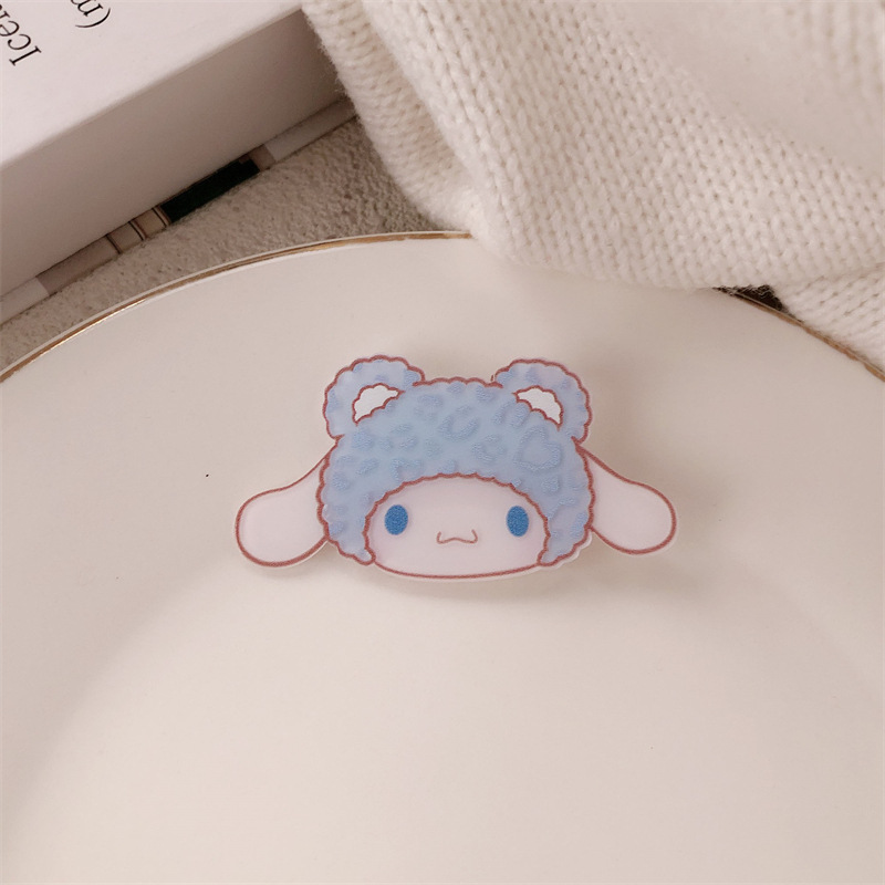 2024 nuevo kitty jade gui perro clip de cabello boca de pato adornamiento lateral frange clip de cabello roto adorable adornamiento de cabello dulce