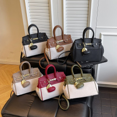 handbag包包女2025跨境新款时尚女士手提铂金包大容量单肩斜挎包