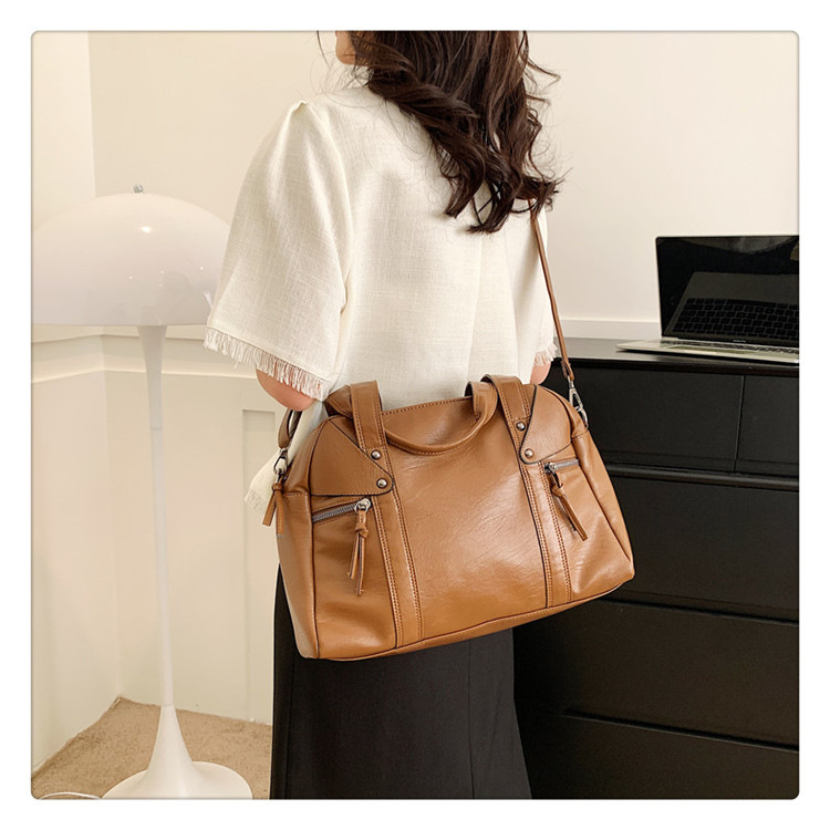European and American cross-border fashion women's bag 2024 Spring new women's handbag, single-shoulder crossbody bag, simple tote bag undefined
