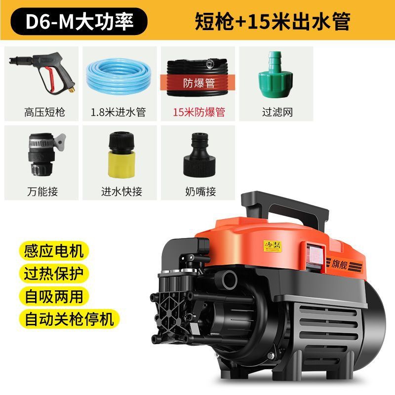 Automatic Washing Machine – Xǐchējī Portable car washer - high-power-15m-explosion-proof-hose-high-pressure-short-gun