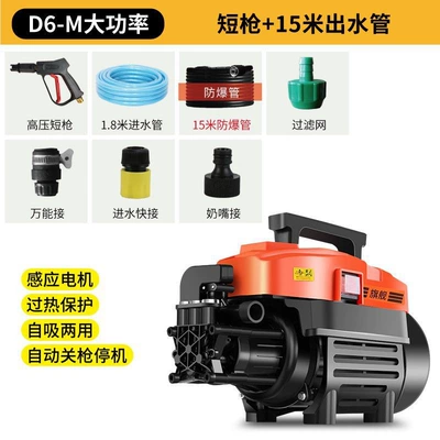 Automatic Washing Machine Car Washing Machine – Portable car washer - high-power-15m-explosion-proof-water-outlet-high-pressure-short-gun