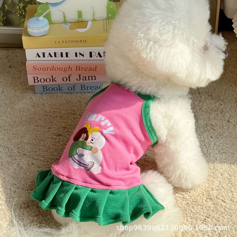 春夏のペットの犬と猫の服キャミソール小型犬と猫のプリントかわいくて快適なペットの服|undefined