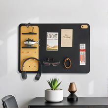 毛毡板墙贴办公室背景板留言板照片展示墙免打孔高级感创意不伤墙