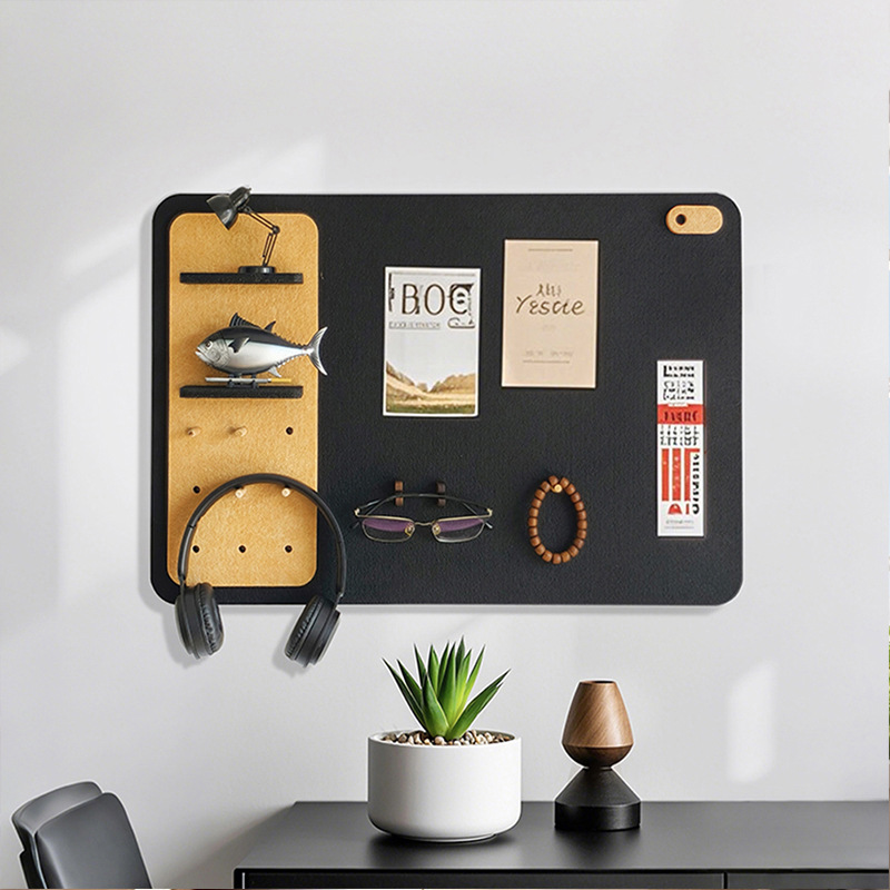 毛毡板墙贴办公室背景板留言板照片展示墙免打孔高级感创意不伤墙