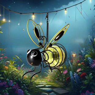 Solar Garden Light Creative Simulation Insect Outdoor Waterproof Garden Hanging Bee Hanging Iron Ornaments