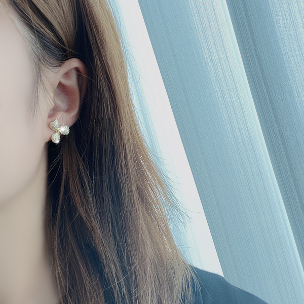 geometric copper earrings
