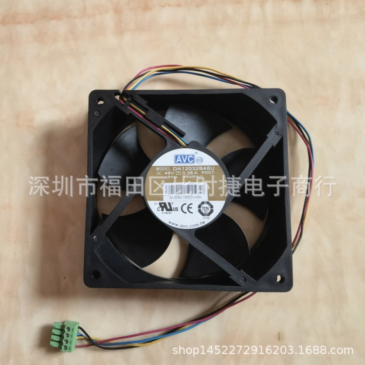 全新AVC DA12032B48U 12cm/厘米12032 48V 0.35A 双滚珠 散热风扇