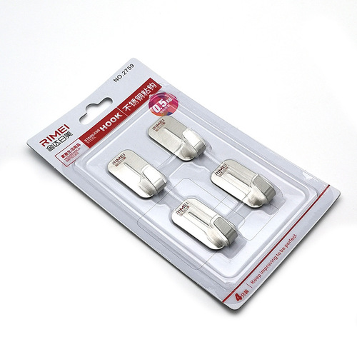JINDA RIMEI sticky hooks, no punching, kitchen wall stainless steel metal hooks, bathroom toilet clothes hooks