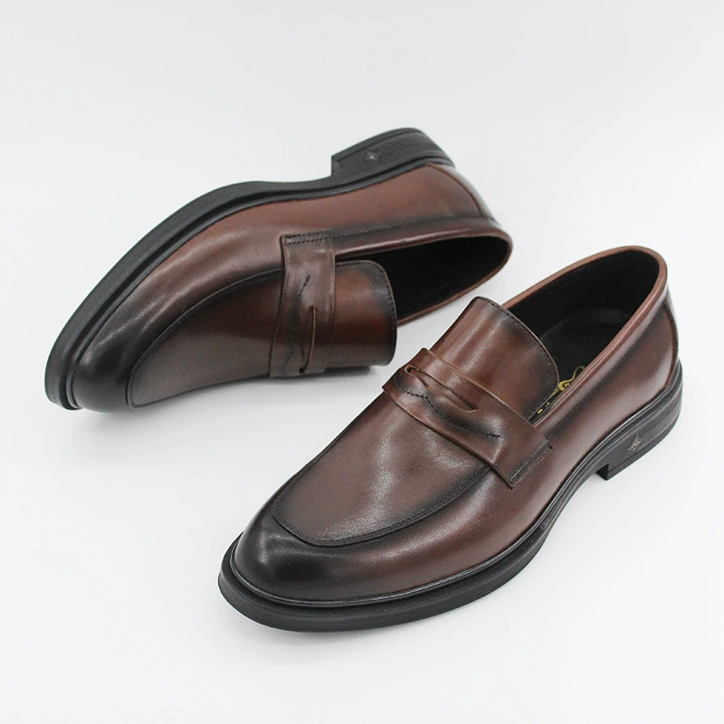 Мужские кожаные туфли-лоферы из натуральной кожи, осенняя коллекция 2025 года, высококачественные, деловые, универсальные, в британском стиле, без застежек, модные
