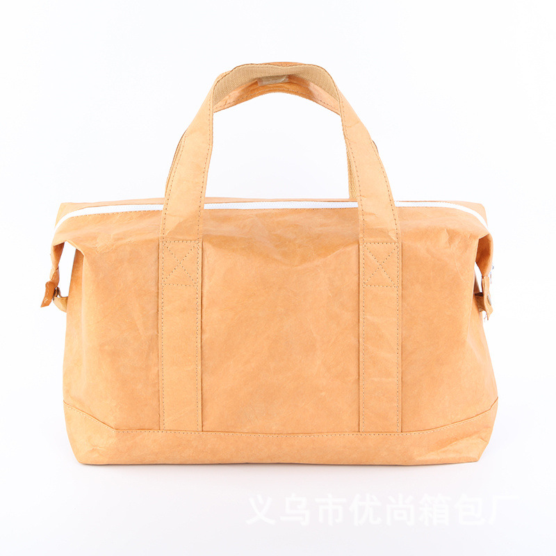 厂家供应杜邦纸手提包行李提袋卡其色手拎包杜邦行李包环保材质